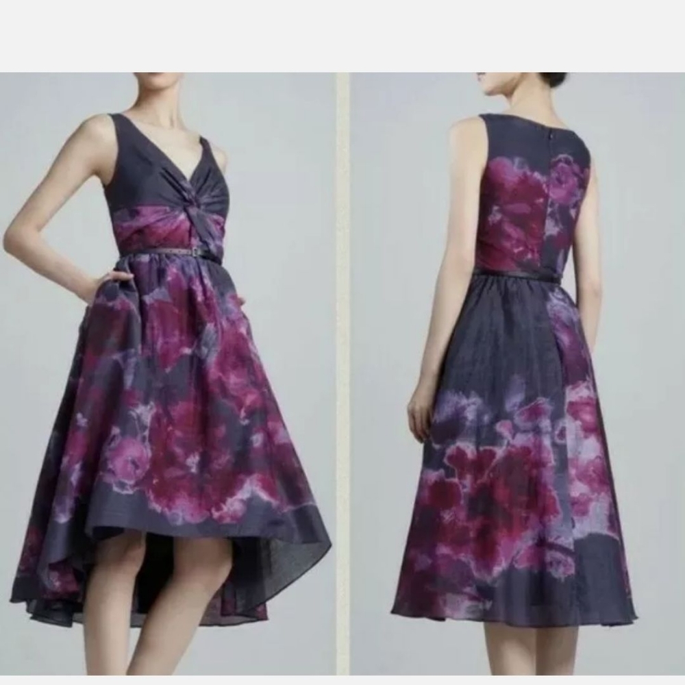 Lela Rose For Neiman Marcus Target Purple Floral Dress Size 8 NWT.